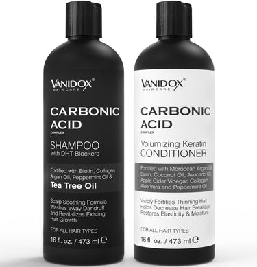 Carbonic Acid Shampoo and Conditioner | Revitalizes Hair Growth | Scalp Soothing Formula | Washes away Dandruff